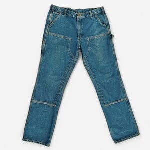 2000’s Carhartt Blue Denim Double Knee Workwear Jeans